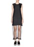 Main View - Click To Enlarge - TOGA ARCHIVES - Mesh hem insert cupro dress