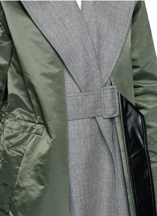 Detail View - Click To Enlarge - TOGA ARCHIVES - Wool insert nylon trench coat