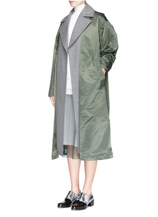 Figure View - Click To Enlarge - TOGA ARCHIVES - Wool insert nylon trench coat