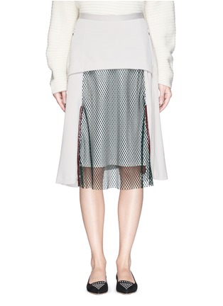 Main View - Click To Enlarge - TOGA ARCHIVES - Mesh panel jersey midi skirt
