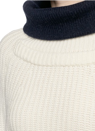 Detail View - Click To Enlarge - TOGA ARCHIVES - Contrast trim rib knit turtleneck sweater