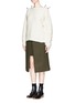 Figure View - Click To Enlarge - TOGA ARCHIVES - Faux leather ribbon knit sweater