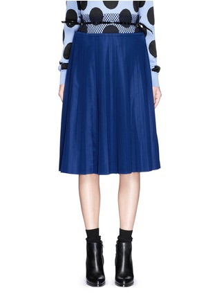 Main View - Click To Enlarge - TOGA ARCHIVES - Mesh waist pleat jersey skirt
