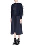 Figure View - Click To Enlarge - TOGA ARCHIVES - Mesh panel jersey midi dress