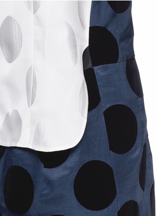 Detail View - Click To Enlarge - TOGA ARCHIVES - Polka dot velvet flock dress