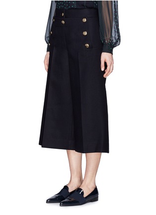 Front View - Click To Enlarge - SACAI LUCK - Cropped wool culottes