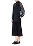 Figure View - Click To Enlarge - SACAI LUCK - Cropped wool culottes