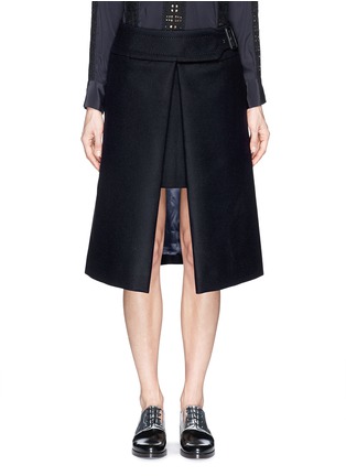 Main View - Click To Enlarge - SACAI LUCK - Wool felt wrap skirt