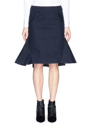 Main View - Click To Enlarge - SACAI LUCK - Flare back cotton twill skirt