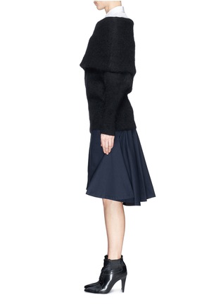 Figure View - Click To Enlarge - SACAI LUCK - Flare back cotton twill skirt