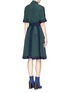 Back View - Click To Enlarge - SACAI LUCK - Eyelet lace insert stand collar flare dress