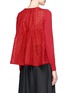 Back View - Click To Enlarge - SACAI LUCK - Wool knit broderie anglaise back cardigan
