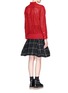 Figure View - Click To Enlarge - SACAI LUCK - Wool knit broderie anglaise combo sweater