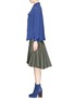 Figure View - Click To Enlarge - SACAI LUCK - Flare back cotton twill skirt