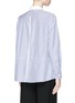 Back View - Click To Enlarge - SACAI LUCK - Drawstring stripe cotton blend poplin shirt