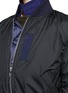 Detail View - Click To Enlarge - SACAI LUCK - Short puffer jacket wool coat
