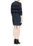 Back View - Click To Enlarge - SACAI LUCK - Heart print panel eyelet insert dress