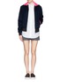 Figure View - Click To Enlarge - T BY ALEXANDER WANG - Contrast colour trim mohair jacket