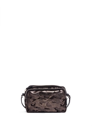 Back View - Click To Enlarge - JIMMY CHOO - 'Opal' camouflage leather suede crossbody bag