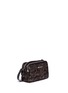 Front View - Click To Enlarge - JIMMY CHOO - 'Opal' camouflage leather suede crossbody bag