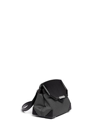 Front View - Click To Enlarge - ALEXANDER WANG - 'Marion Prisma' leather neoprene crossbody