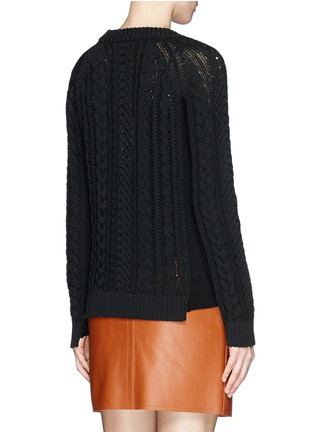 Back View - Click To Enlarge - RAG & BONE - 'Nala' contrast cable knit sweater