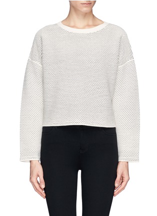 Main View - Click To Enlarge - THEORY - 'Tamrist CS' stripe cropped sweater