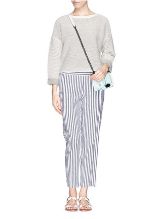 Figure View - Click To Enlarge - THEORY - 'Tamrist CS' stripe cropped sweater