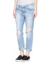 Front View - Click To Enlarge - CURRENT/ELLIOTT - 'The Fling' ripped knee jeans