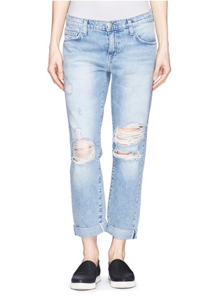 Main View - Click To Enlarge - CURRENT/ELLIOTT - 'The Fling' ripped knee jeans
