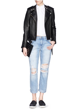 Figure View - Click To Enlarge - CURRENT/ELLIOTT - 'The Fling' ripped knee jeans