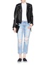 Figure View - Click To Enlarge - CURRENT/ELLIOTT - 'The Fling' ripped knee jeans