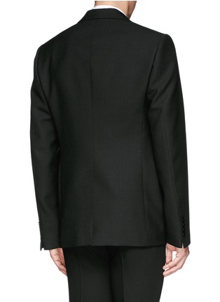 Back View - Click To Enlarge - ALEXANDER MCQUEEN - Houndstooth graphic jacquard wool blazer