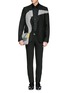 Figure View - Click To Enlarge - ALEXANDER MCQUEEN - Houndstooth graphic jacquard wool blazer