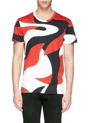 Main View - Click To Enlarge - ALEXANDER MCQUEEN - Abstract print cotton jersey T-shirt