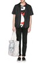 Figure View - Click To Enlarge - ALEXANDER MCQUEEN - Abstract print cotton jersey T-shirt