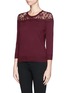 Front View - Click To Enlarge - ERDEM - 'Manon' lace merino wool sweater