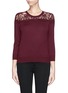 Main View - Click To Enlarge - ERDEM - 'Manon' lace merino wool sweater