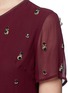 Detail View - Click To Enlarge - ERDEM - 'Penny' jewel silk georgette top