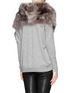 Back View - Click To Enlarge - KARL DONOGHUE - Foxy Toscana lamb shearling hook cape