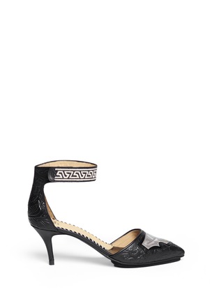 Main View - Click To Enlarge - TOGA ARCHIVES - Floral embossed leather d'Orsay pumps