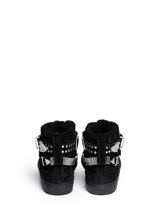 Back View - Click To Enlarge - TOGA ARCHIVES - Metal hardware suede shearling sneakers