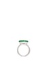 Front View - Click To Enlarge - SAMUEL KUNG - Jade diamond 18k white gold double brand ring