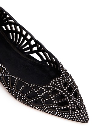 Detail View - Click To Enlarge - GIORGIO ARMANI BEAUTY - Crystal laser cut suede flats