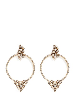 Main View - Click To Enlarge - ERICKSON BEAMON - 'Together Forever' gold vermeil Swarovski crystal hoop earrings