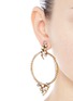 Figure View - Click To Enlarge - ERICKSON BEAMON - 'Together Forever' gold vermeil Swarovski crystal hoop earrings