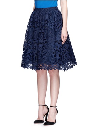 Front View - Click To Enlarge - ALICE & OLIVIA - Joyce' guipure lace flared skirt