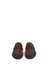 Front View - Click To Enlarge - HARRYS OF LONDON - 'Basel 3' perforated suede driver moccasins