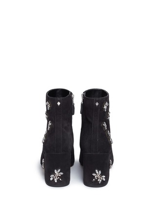 Back View - Click To Enlarge - SAM EDELMAN - 'Taye' jewelled insect suede ankle boots