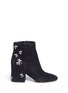 Main View - Click To Enlarge - SAM EDELMAN - 'Taye' jewelled insect suede ankle boots